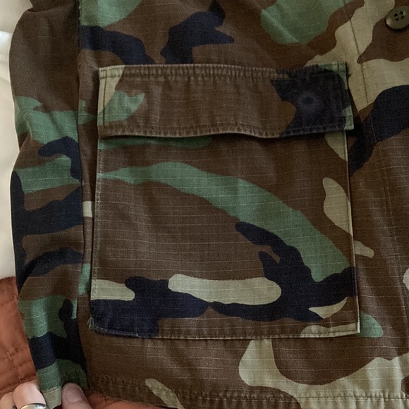 One of a kind camo Rolling Stones button up - Picture 3 of 4